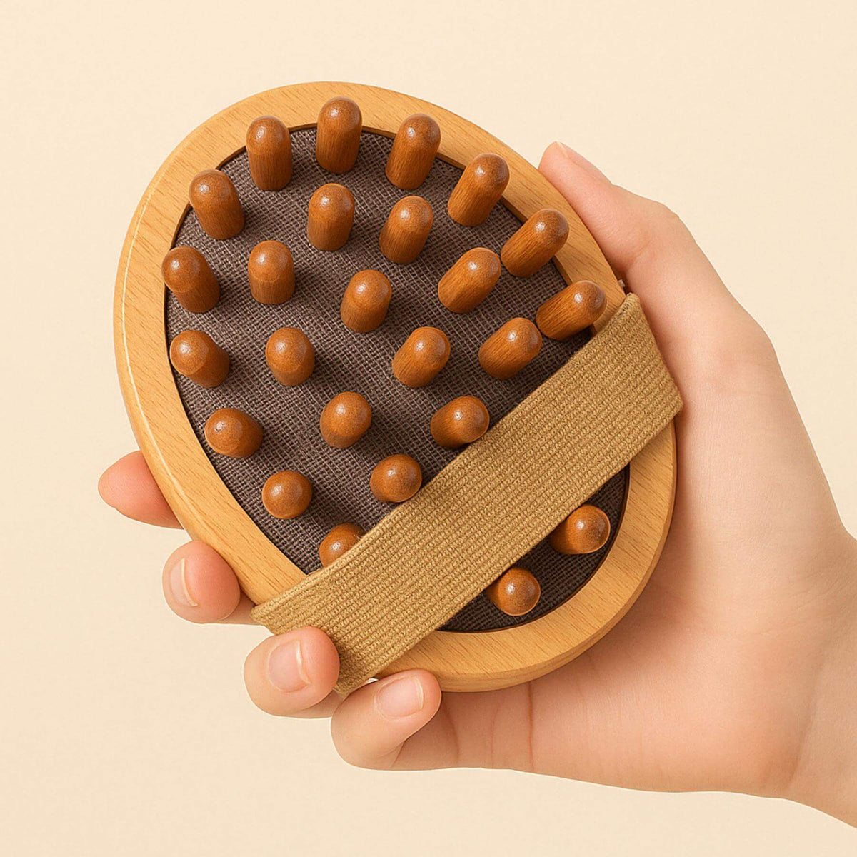 Brosse de Massage Anti-Cellulite – Soin Corps et Cuir Chevelu en Bois Naturel
